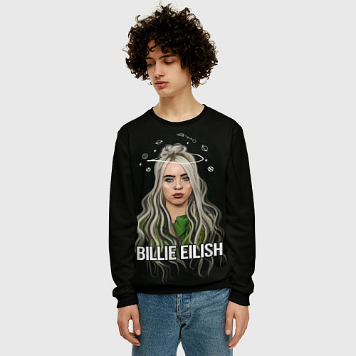 Мужской свитшот BILLIE EILISH / 3D-Черный – фото 3