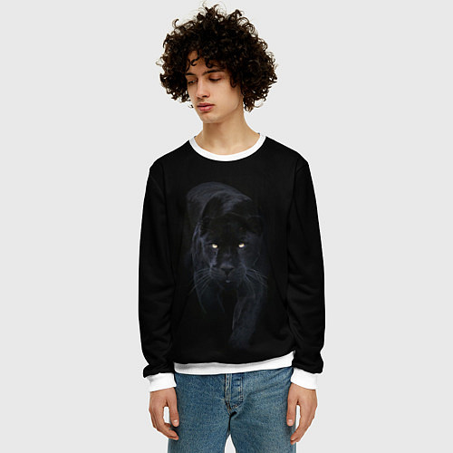 Мужской свитшот Пантера / 3D-Белый – фото 3