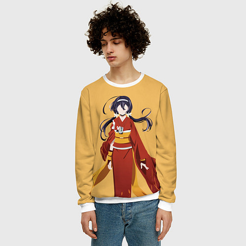 Мужской свитшот Kyouka Izumi / 3D-Белый – фото 3