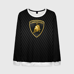 Свитшот мужской Lamborghini logo n carbone, цвет: 3D-белый