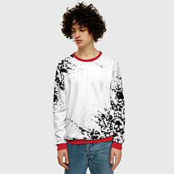 Свитшот мужской БЕЛЫЕ ЧЕРЕПА, цвет: 3D-красный — фото 2