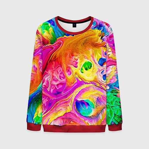 Мужской свитшот TIE DYE / 3D-Красный – фото 1