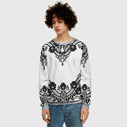 Свитшот мужской Кружева, цвет: 3D-меланж — фото 2