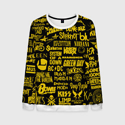 Мужской свитшот Логотипы рок групп GOLD