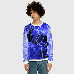 Свитшот мужской МОЛНИЯ BLUE, цвет: 3D-белый — фото 2