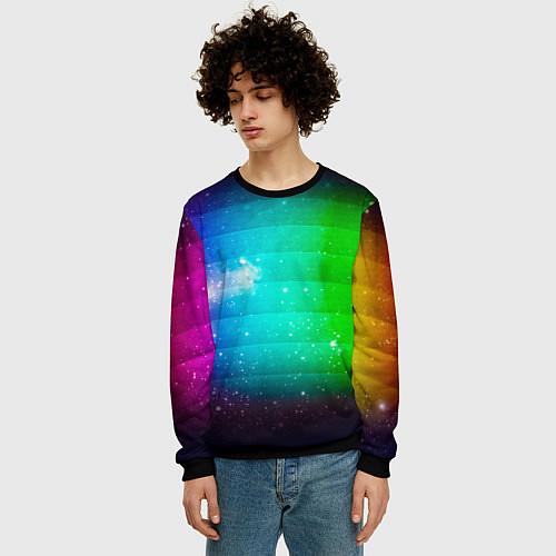 Мужской свитшот Space / 3D-Черный – фото 3