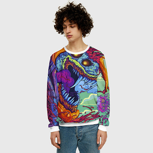 Мужской свитшот HYPERBEAST / 3D-Белый – фото 3