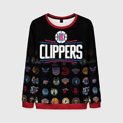 Свитшот мужской Los Angeles Clippers 2, цвет: 3D-красный