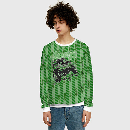 Мужской свитшот Jeep / 3D-Белый – фото 3