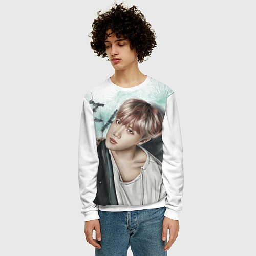 Мужской свитшот BTS / 3D-Белый – фото 3