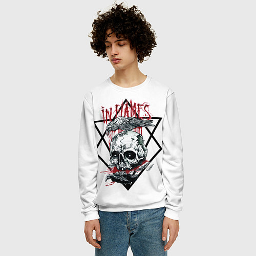 Мужской свитшот In Flames / 3D-Белый – фото 3