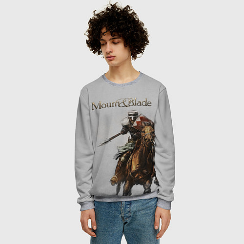 Мужской свитшот Mount and Blade / 3D-Меланж – фото 3