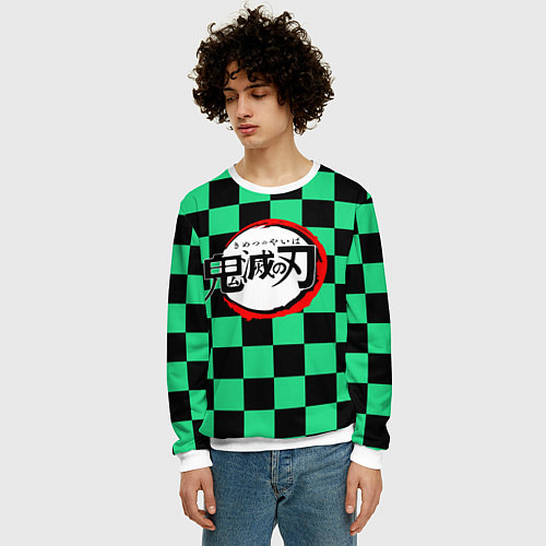 Мужской свитшот KIMETSU NO YAIBA / 3D-Белый – фото 3