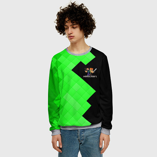 Мужской свитшот MINECRAFT / 3D-Меланж – фото 3