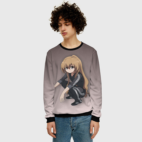 Мужской свитшот Аниме / 3D-Черный – фото 3