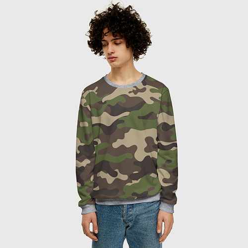 Мужской свитшот МИЛИТАРИ / 3D-Меланж – фото 3