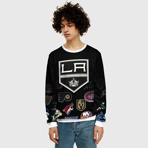 Мужской свитшот NHL Los Angeles Kings / 3D-Белый – фото 3