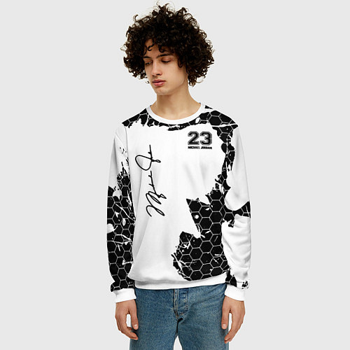Мужской свитшот Michael Jordan 23 / 3D-Белый – фото 3