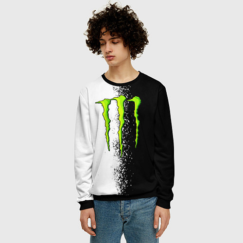 Мужской свитшот MONSTER ENERGY / 3D-Черный – фото 3