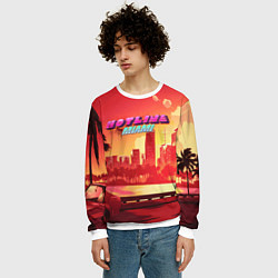 Свитшот мужской HOTLINE MIAMI, цвет: 3D-белый — фото 2