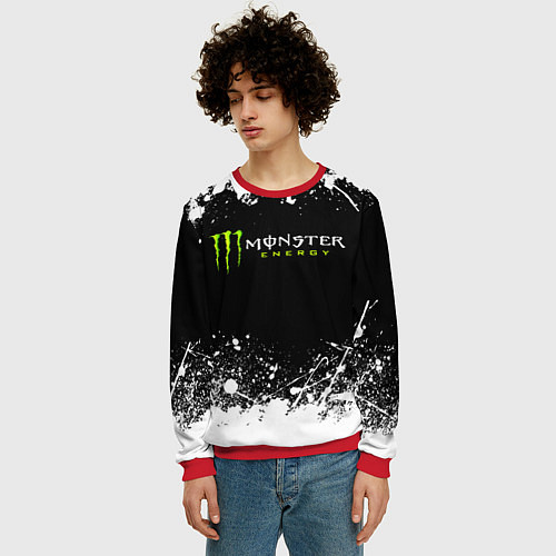 Мужской свитшот MONSTER ENERGY / 3D-Красный – фото 3