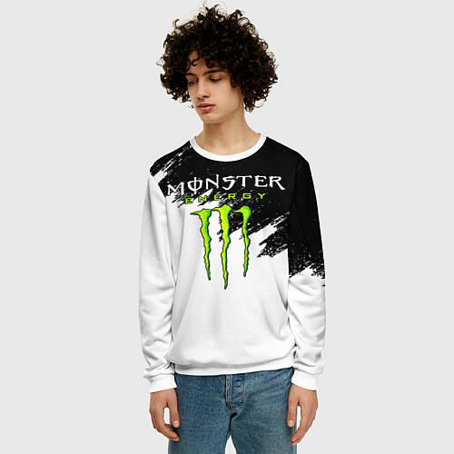 Мужской свитшот MONSTER ENERGY / 3D-Белый – фото 3