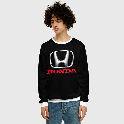 Мужской свитшот HONDA / 3D-Белый – фото 3