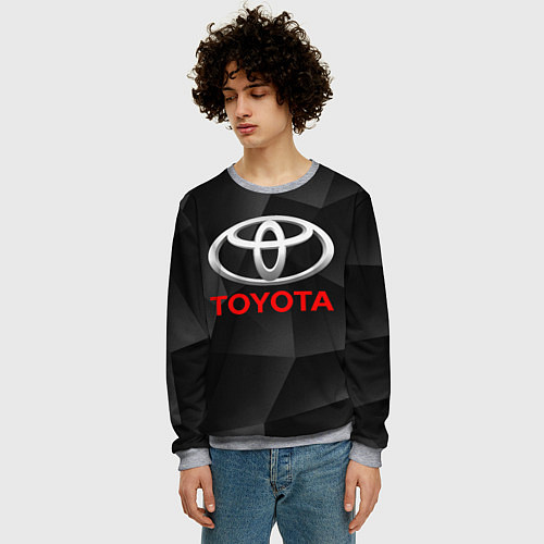 Мужской свитшот TOYOTA / 3D-Меланж – фото 3