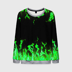 Свитшот мужской GREEN FIRE ОГОНЬ, цвет: 3D-меланж
