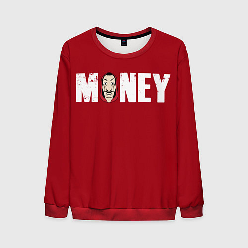 Мужской свитшот Money / 3D-Красный – фото 1