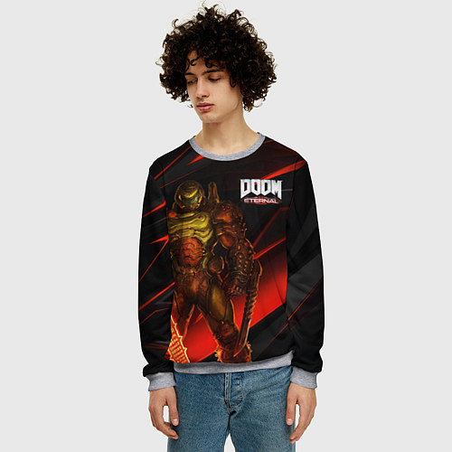 Мужской свитшот DOOM ETERNAL / 3D-Меланж – фото 3