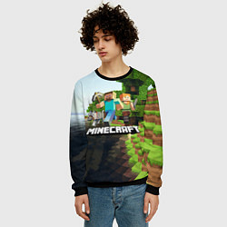 Свитшот мужской Minecraft, цвет: 3D-черный — фото 2