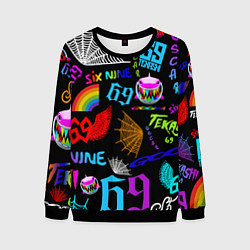 Свитшот мужской 6IX9INE, цвет: 3D-черный