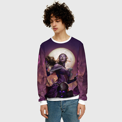 Мужской свитшот Eldritch Moon / 3D-Белый – фото 3