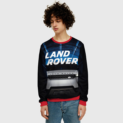 Мужской свитшот LAND ROVER / 3D-Красный – фото 3