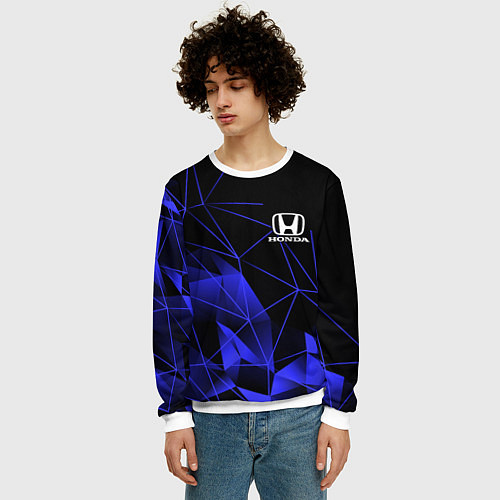 Мужской свитшот HONDA / 3D-Белый – фото 3