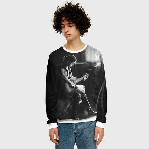 Мужской свитшот THE LAST OF US PART 2 ЭЛЛИ / 3D-Белый – фото 3