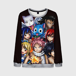 Свитшот мужской FAIRY TAIL ХВОСТ ФЕИ, цвет: 3D-меланж