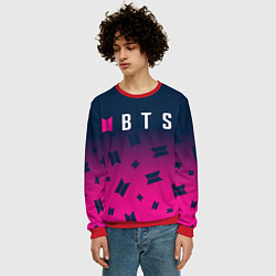 Свитшот мужской BTS БТС, цвет: 3D-красный — фото 2