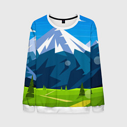 Мужской свитшот Горы пейзаж природа вектор