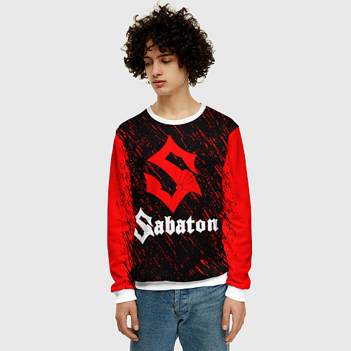 Мужской свитшот Sabaton / 3D-Белый – фото 3