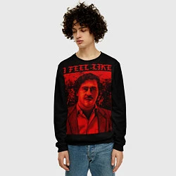 Свитшот мужской I feel Like Escobar, цвет: 3D-черный — фото 2