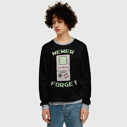 Мужской свитшот Никогда не забуду / 3D-Меланж – фото 3