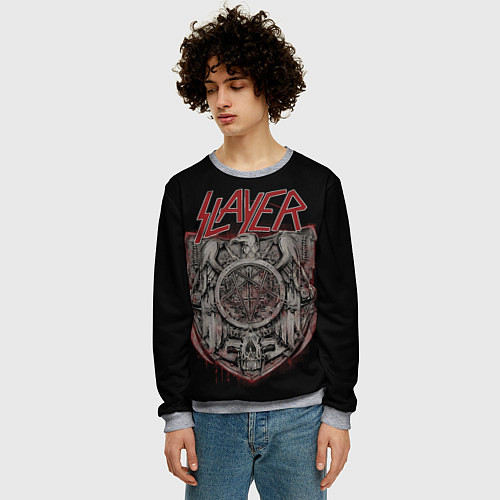 Мужской свитшот Slayer / 3D-Меланж – фото 3