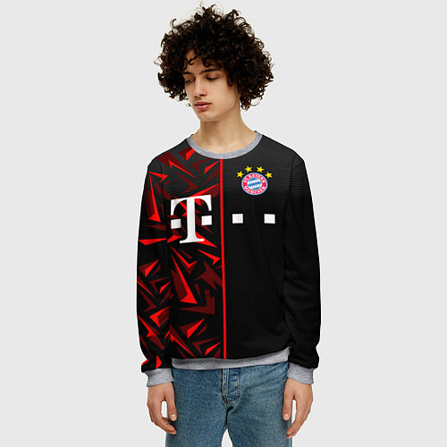 Мужской свитшот FC Bayern Munchen Форма / 3D-Меланж – фото 3