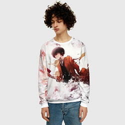 Свитшот мужской Дазай, цвет: 3D-белый — фото 2