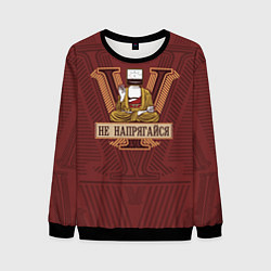 Свитшот мужской Не напрягайся, цвет: 3D-черный