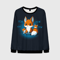 Свитшот мужской Лисы-геймеры, цвет: 3D-черный