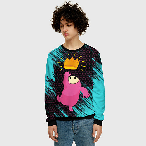 Мужской свитшот ФОЛЛ ГАЙС / 3D-Черный – фото 3