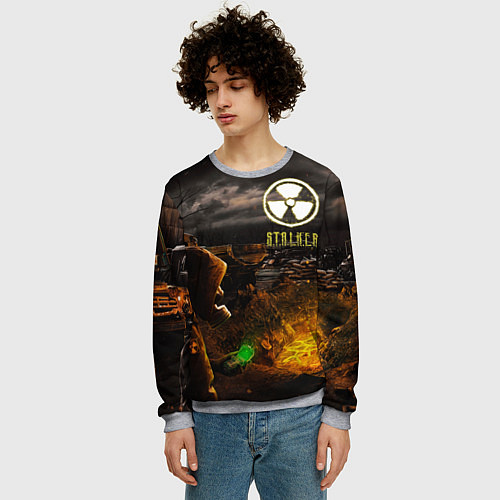 Мужской свитшот Stalker 2 / 3D-Меланж – фото 3